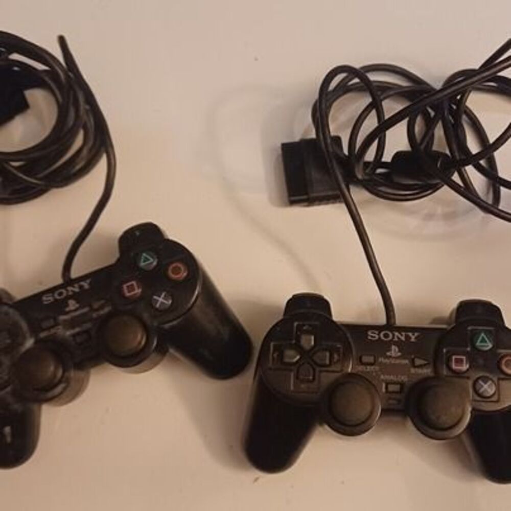 Sony PlayStation 2 PS2 Dualshock 2 OEM Wired Controllers - Lot Of Two